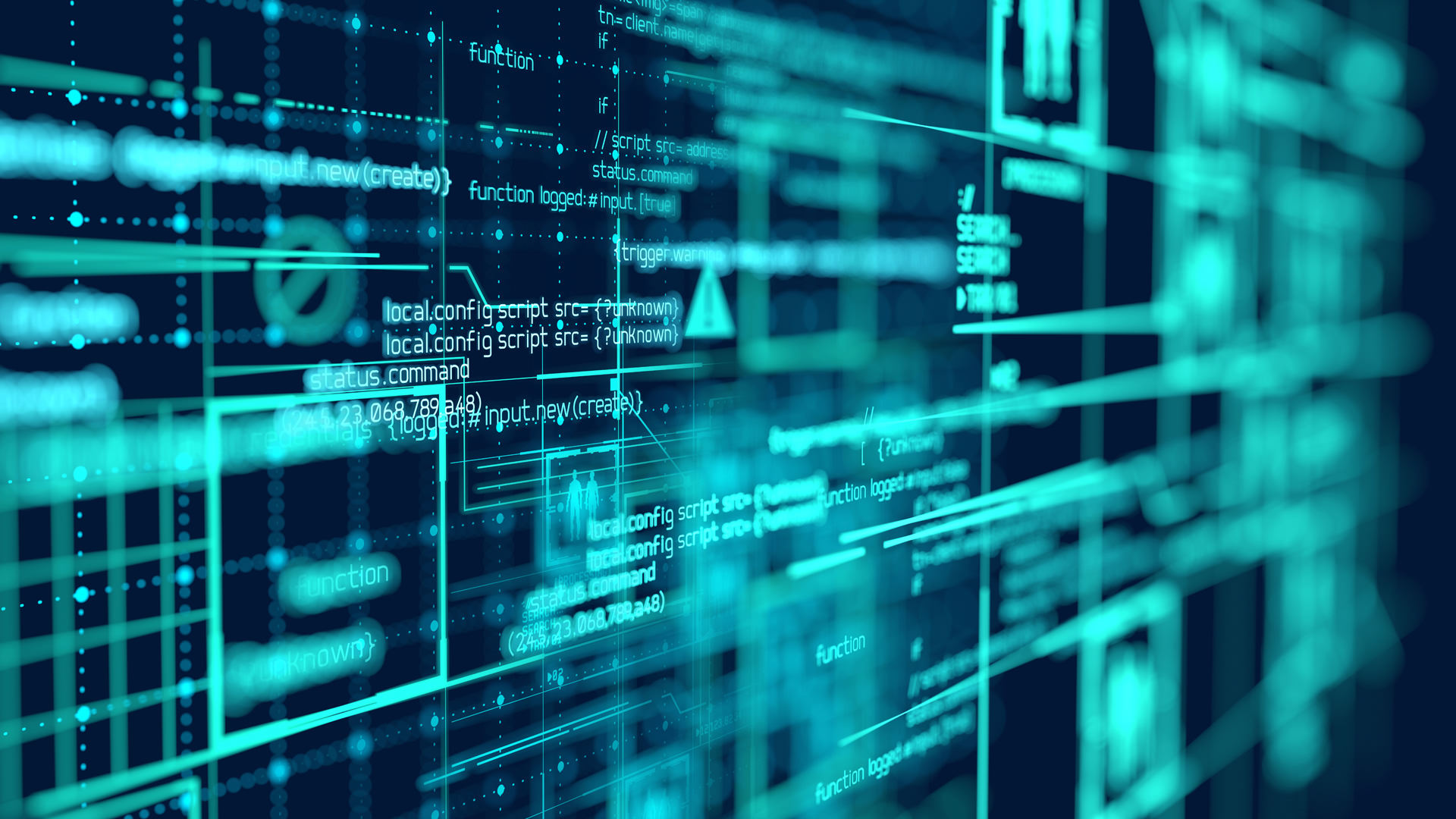 Ilustração abstrata representativa da Inteligência Artificial